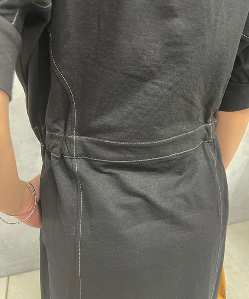 un dix cors（アンディコール）の「ドライタッチウエスト切替ワンピース（ワンピース・レディース・ブラック/カーキ・FREE）」の14枚目の写真