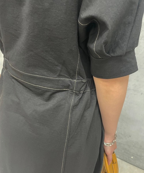 un dix cors（アンディコール）の「ドライタッチウエスト切替ワンピース（ワンピース・レディース・ブラック/カーキ・FREE）」の15枚目の写真