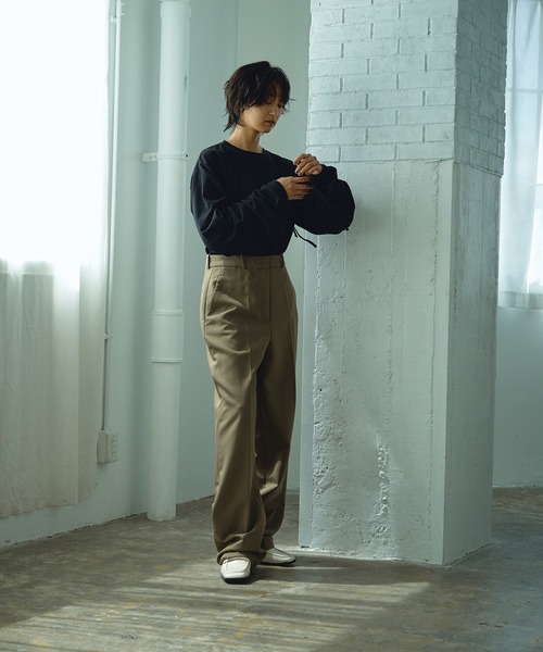 abor o-t-l(アボアオーティーエル)の「シャーリングロングスリーブT-シャツ(Tシャツ/カットソー・レディース・ブラック/ブラウン/オフホワイト・FREE)」の12枚目の写真
