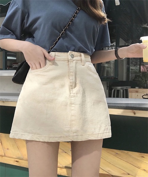 FREE STYLISTS(フリー スタイリスト)の「デニム ミニスカート(デニムスカート・レディース・ライトブルー/ブラック/ブルー/アイボリー/スミクロ・S/M/L/XL/XXL)」の13枚目の写真