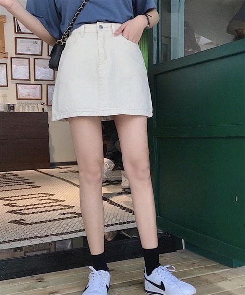 FREE STYLISTS(フリー スタイリスト)の「デニム ミニスカート(デニムスカート・レディース・ライトブルー/ブラック/ブルー/アイボリー/スミクロ・S/M/L/XL/XXL)」の15枚目の写真