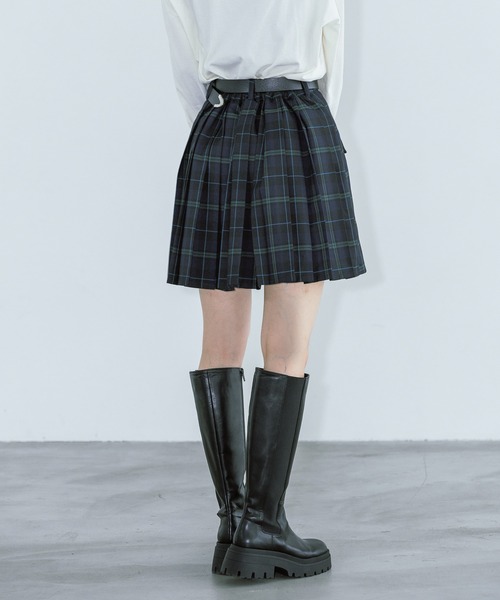 セール】チェックプリーツミニスカート（スカート）｜PAGEBOY