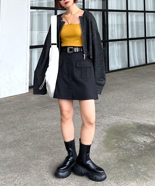 PAGEBOY(ページボーイ)の「チェックプリーツミニスカート(スカート・レディース・ネイビー系/ブラック/ホワイト系その他/グリーン系その他・FREE)」の5枚目の写真