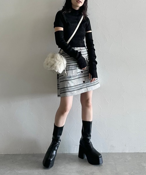 PAGEBOY(ページボーイ)の「チェックプリーツミニスカート(スカート・レディース・ネイビー系/ブラック/ホワイト系その他/グリーン系その他・FREE)」の20枚目の写真