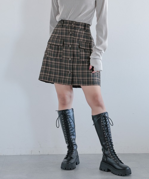 セール】チェックプリーツミニスカート（スカート）｜PAGEBOY（ページ