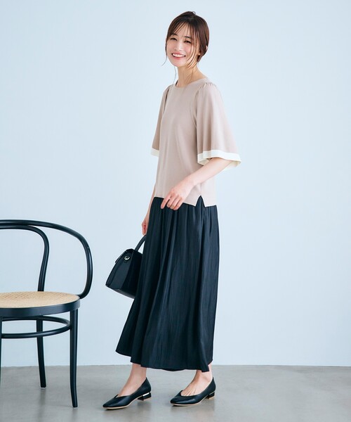 grove(グローブ)の「◆Vカットメタルパーツローヒールパンプス【人間工学】(パンプス・レディース・ベージュ系その他3/ブラック/オフホワイト・30/35/40)」の10枚目の写真