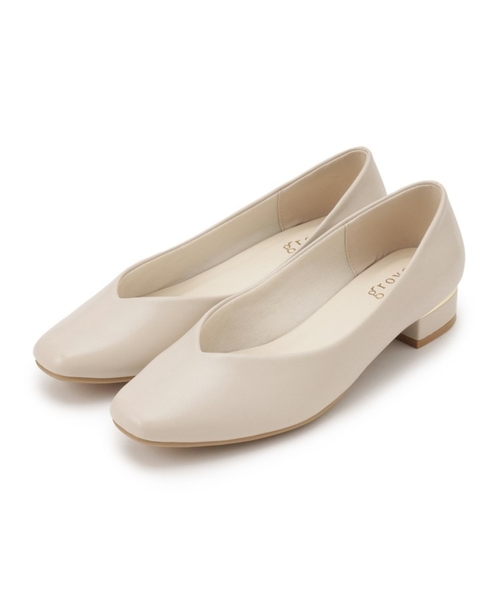 grove(グローブ)の「◆Vカットメタルパーツローヒールパンプス【人間工学】(パンプス・レディース・ベージュ系その他3/ブラック/オフホワイト・30/35/40)」の11枚目の写真