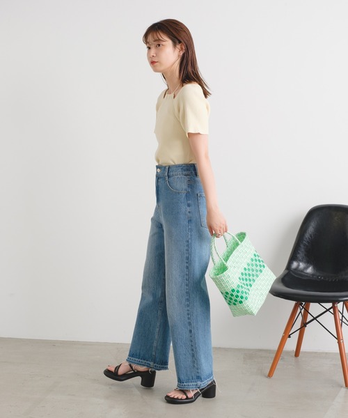 Kastane(カスタネ)の「【A4対応】ベトナムカゴBAG(かごバッグ・レディース・ライトグレー/イエロー/オレンジ/パープル系その他/グレー系その他/グリーン系その他・FREE)」の21枚目の写真