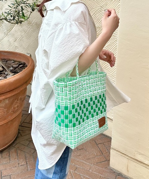 Kastane(カスタネ)の「【A4対応】ベトナムカゴBAG(かごバッグ・レディース・ライトグレー/イエロー/オレンジ/パープル系その他/グレー系その他/グリーン系その他・FREE)」の19枚目の写真