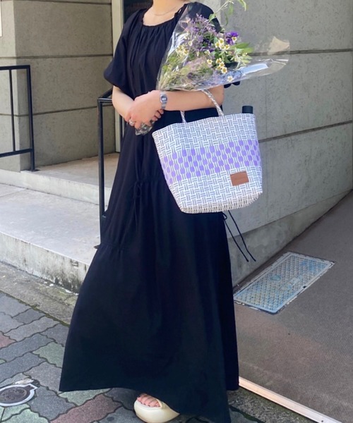 Kastane(カスタネ)の「【A4対応】ベトナムカゴBAG(かごバッグ・レディース・ライトグレー/イエロー/オレンジ/パープル系その他/グレー系その他/グリーン系その他・FREE)」の14枚目の写真