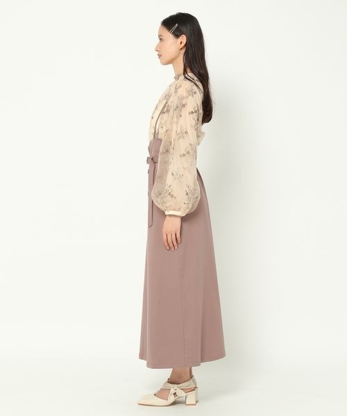 mysty woman（ミスティウーマン）の「サスツキナロー前ボタンスカート 973627（スカート・レディース・チャコールグレー/マスタード/モカ/ライトベージュ・FREE）」の14枚目の写真