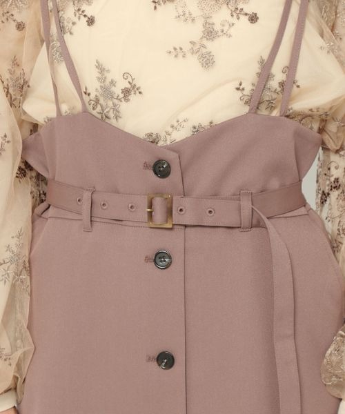 mysty woman（ミスティウーマン）の「サスツキナロー前ボタンスカート 973627（スカート・レディース・チャコールグレー/マスタード/モカ/ライトベージュ・FREE）」の19枚目の写真