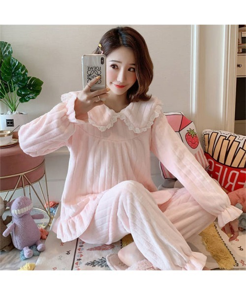 おしゃれスタ（オシャレスタ）の「モコモコ長袖ルームウェア（ルームウェア/パジャマ・レディース・ホワイト系3/グレー系2/グレー系1/ピンク系1/ホワイト系1/ホワイト系5/ホワイト系2/ピンク系2/グレー系3/サックスブルー/ブルー/ピンク系3・L/XL/XXL/M）」の10枚目の写真