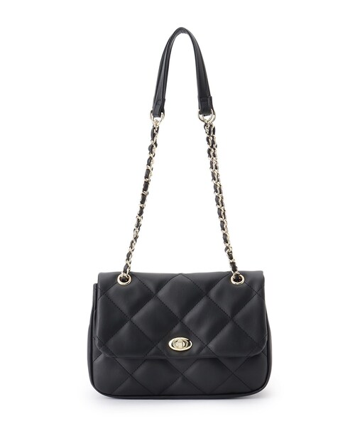 SHOO・LA・RUE（シューラルー）の「◆キルティングチェーンショルダーバッグ（ショルダーバッグ・レディース・ベージュ/ブラック・00）」の2枚目の写真