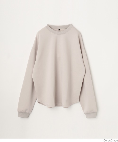 coca(coca)(コカ)の「メンズ ダンボールニットテールカットトップス(Tシャツ/カットソー・メンズ・グレイッシュベージュ/グレー/ブラック・M/L)」の3枚目の写真