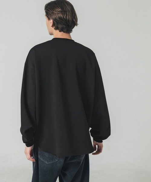 coca(coca)(コカ)の「メンズ ダンボールニットテールカットトップス(Tシャツ/カットソー・メンズ・グレイッシュベージュ/グレー/ブラック・M/L)」の9枚目の写真