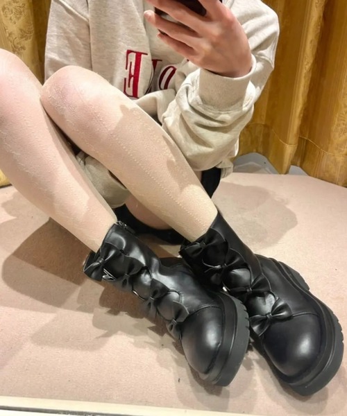 epine（エピヌ）の「ribbon goa boots（ブーツ）」 - WEAR