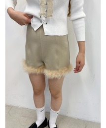 【PHILLY】ファー付きコンパクトショートパンツ