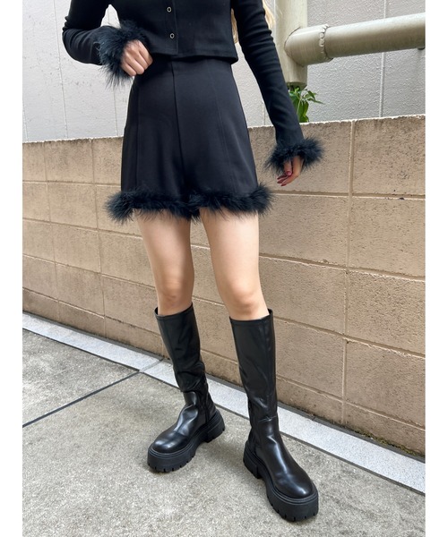PHILLY（フィリー）の「【PHILLY】ファー付きコンパクトショートパンツ（その他パンツ・レディース・ベージュ/ブラック・FREE）」の3枚目の写真