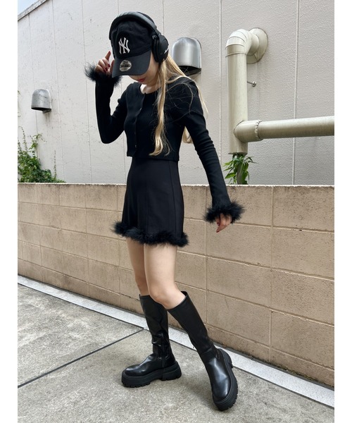 PHILLY（フィリー）の「【PHILLY】ファー付きコンパクトショートパンツ（その他パンツ・レディース・ベージュ/ブラック・FREE）」の5枚目の写真