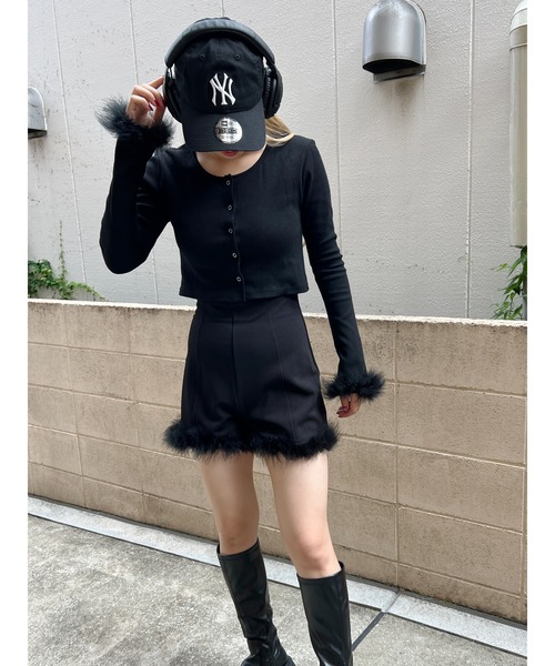 PHILLY（フィリー）の「【PHILLY】ファー付きコンパクトショートパンツ（その他パンツ・レディース・ベージュ/ブラック・FREE）」の8枚目の写真