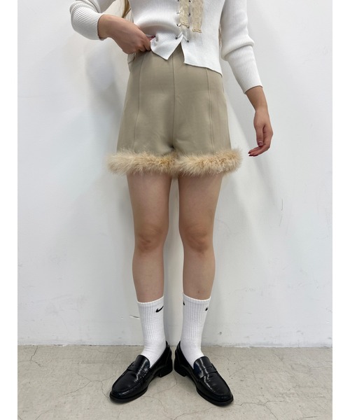 PHILLY（フィリー）の「【PHILLY】ファー付きコンパクトショートパンツ（その他パンツ・レディース・ベージュ/ブラック・FREE）」の13枚目の写真