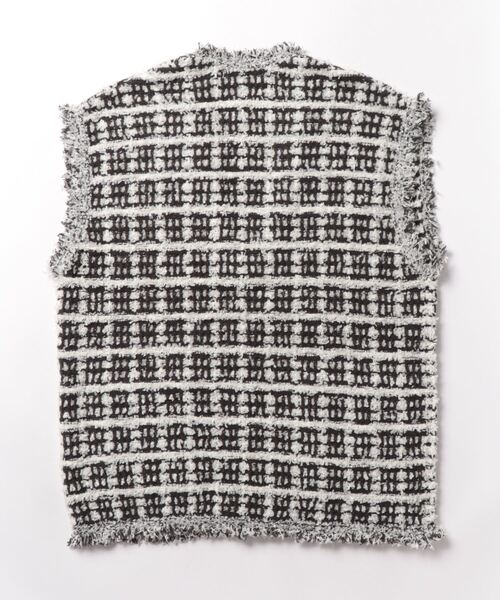 abahouse mavie（アバハウスマヴィ）の「ツィードニットベスト（ベスト・レディース・アイボリー/チャコールグレー・フリー）」の3枚目の写真