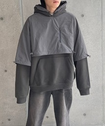 AJOBYAJO（アジョバイアジョ）の「【AJOBYAJO】Layered Nylon Hoodie / 【アジョバイアジョ】レイヤードナイロンフード長袖パーカー（パーカー）」