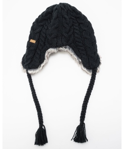 BILLABONG（ビラボン）の「BILLABONG レディース 【A/Div.】 ADIV TRAPPER FUR CAP キャップ 【2023年秋冬モデル】/ビラボンフェイクファー＆ニットアレンジトラッパーキャップ（キャップ・レディース・ベージュ/ブラウン/ブラック・FREE）」の7枚目の写真