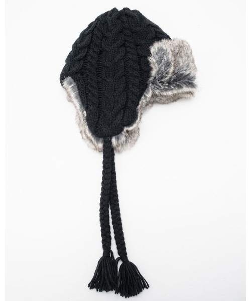 BILLABONG（ビラボン）の「BILLABONG レディース 【A/Div.】 ADIV TRAPPER FUR CAP キャップ 【2023年秋冬モデル】/ビラボンフェイクファー＆ニットアレンジトラッパーキャップ（キャップ・レディース・ベージュ/ブラウン/ブラック・FREE）」の8枚目の写真