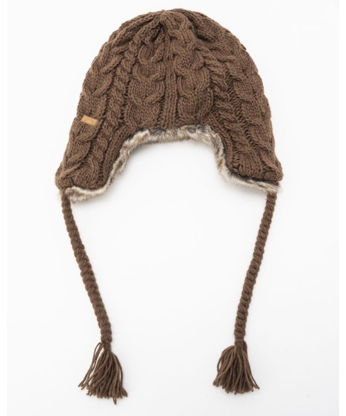 BILLABONG（ビラボン）の「BILLABONG レディース 【A/Div.】 ADIV TRAPPER FUR CAP キャップ 【2023年秋冬モデル】/ビラボンフェイクファー＆ニットアレンジトラッパーキャップ（キャップ・レディース・ベージュ/ブラウン/ブラック・FREE）」の10枚目の写真