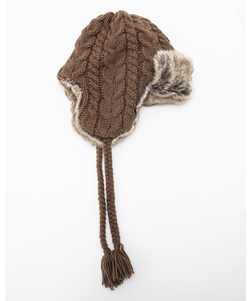 BILLABONG（ビラボン）の「BILLABONG レディース 【A/Div.】 ADIV TRAPPER FUR CAP キャップ 【2023年秋冬モデル】/ビラボンフェイクファー＆ニットアレンジトラッパーキャップ（キャップ・レディース・ベージュ/ブラウン/ブラック・FREE）」の11枚目の写真