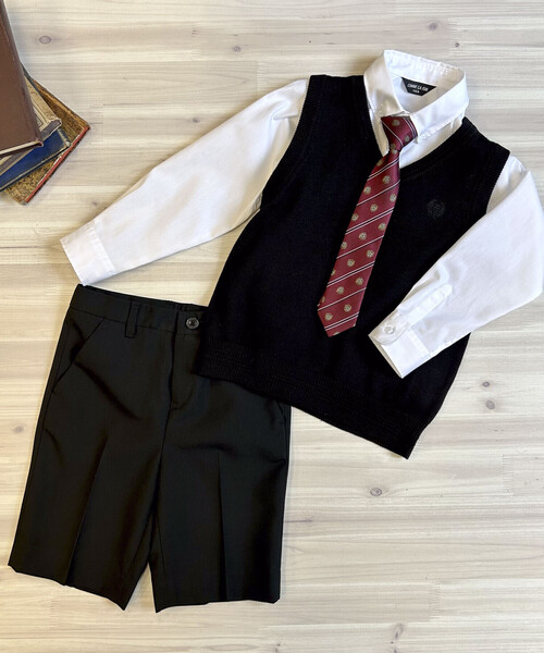 COMME CA ISM（コムサイズム）の「ベーシック　ニット　ベスト(100-130cm)（ベスト・キッズ・ブラック/グレー/ネイビー・130cm/120cm/110cm/100cm）」の15枚目の写真