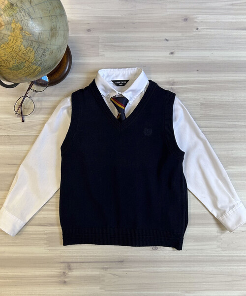 COMME CA ISM（コムサイズム）の「ベーシック　ニット　ベスト(100-130cm)（ベスト・キッズ・ブラック/グレー/ネイビー・130cm/120cm/110cm/100cm）」の13枚目の写真