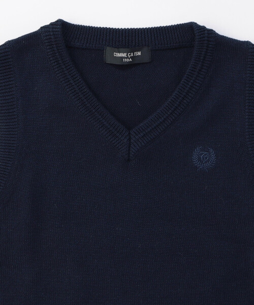 COMME CA ISM（コムサイズム）の「ベーシック　ニット　ベスト(100-130cm)（ベスト・キッズ・ブラック/グレー/ネイビー・130cm/120cm/110cm/100cm）」の11枚目の写真