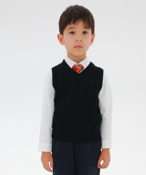 COMME CA ISM（コムサイズム）の「ベーシック　ニット　ベスト(100-130cm)（ベスト・キッズ・ブラック/グレー/ネイビー・130cm/120cm/110cm/100cm）」の4枚目の写真