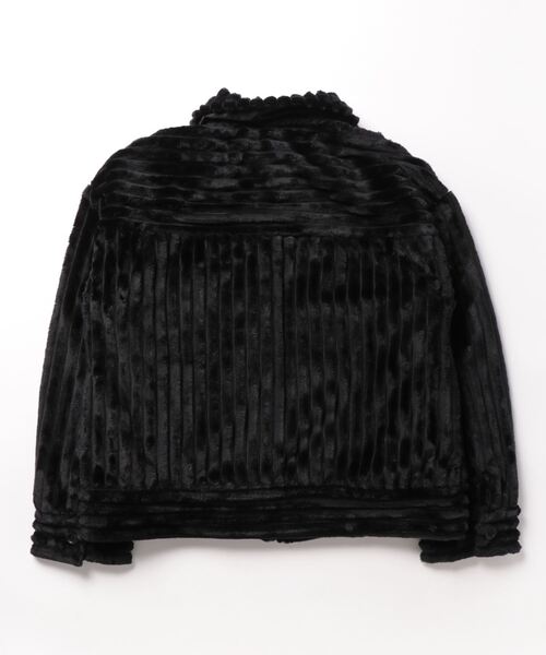 AZUL by moussy（アズールバイマウジー）の「B-HEATフェイクファーCPOブルゾン（ブルゾン・レディース・ライトベージュ/ブラック・SMALL/MEDIUM）」の3枚目の写真