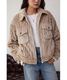 AZUL by moussy | B-HEATフェイクファーCPOブルゾン(ブルゾン)