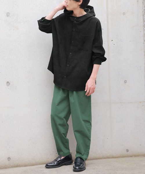 n'OrLABEL（ノアールレーベル）の「『コーデュロイフーディーシャツ』（シャツ/ブラウス・レディース・ベージュ/ネイビー/ブラック・1/2）」の8枚目の写真