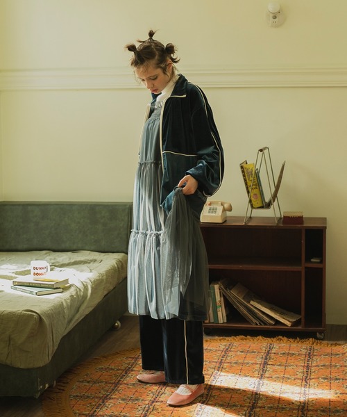 forksy.(フォルクシー)の「【forksy.】マルチウェイベロア&チュールワンピース(ワンピース・レディース・グレイッシュベージュ/ブルーグレー/ピンク/ブラック・FREE)」の16枚目の写真