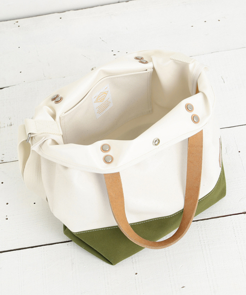 B:MING by BEAMS(ビーミングバイビームス)の「<VERY11月号掲載>buddy×B:MING / 別注Collar レザートート 15FW(トートバッグ・レディース・ブラック/オリーブ・ONE SIZE)」の8枚目の写真