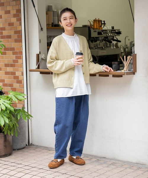 studio CLIP（スタディオクリップ）の「レースシャーリングブラウス（シャツ/ブラウス・レディース・その他1/オフホワイト/その他2/スモーク/その他3/ネイビー・LARGE/MEDIUM）」の17枚目の写真