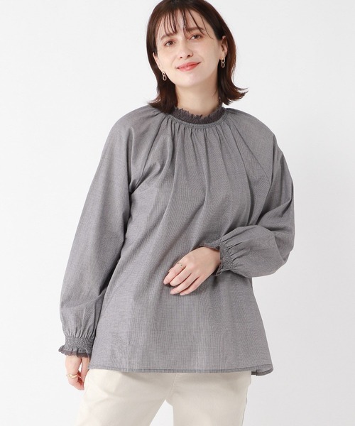 セール】レースシャーリングブラウス（シャツ/ブラウス）｜studio CLIP