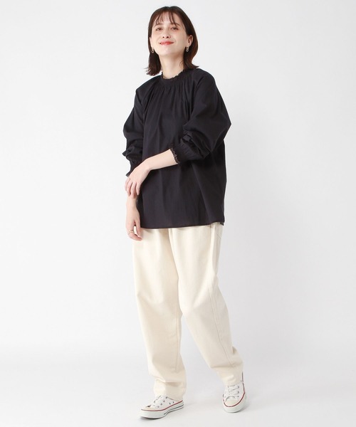 セール】レースシャーリングブラウス（シャツ/ブラウス）｜studio CLIP