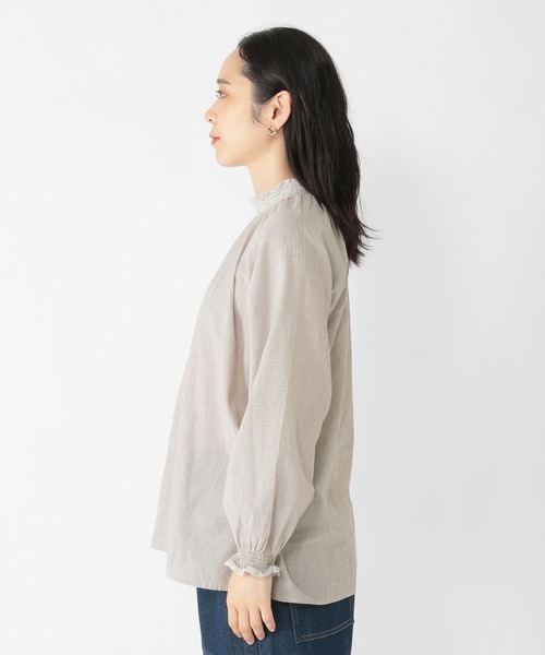 セール】レースシャーリングブラウス（シャツ/ブラウス）｜studio CLIP