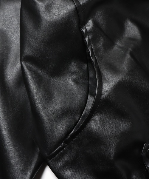 ROOPTOKYO（ループトウキョウ）の「Leather Jacket フェイクレザージャケット ブルゾン（ブルゾン・メンズ・イエロー/ブラウン/ブラック・L/XL/M）」の10枚目の写真