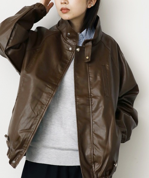 ROOPTOKYO（ループトウキョウ）の「Leather Jacket フェイクレザージャケット ブルゾン（ブルゾン・メンズ・イエロー/ブラウン/ブラック・L/XL/M）」の20枚目の写真