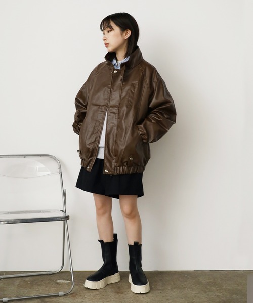 ROOPTOKYO（ループトウキョウ）の「Leather Jacket フェイクレザー