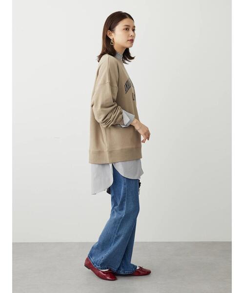 Green　Parks（グリーンパークス）の「イージーケアスタンドフリルシャツチュニック（チュニック・レディース・ブラック系その他2/ブルー系その他6/オフホワイト/ネイビー・FREE）」の9枚目の写真