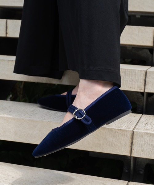 ROVERETO（ロベレート）の「∴【 ROVERETO / ロベレート 】 ベロア メリージェーン パンプス MARYJANE HDCKEX230505（パンプス・レディース・ベージュ/ブラック/ピンク/グリーン/ネイビー・M/S/L）」の18枚目の写真